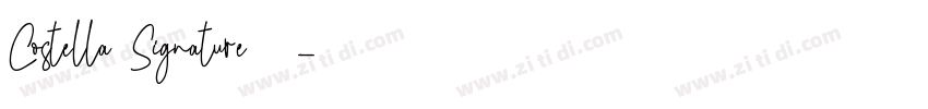 Costella Signature 语字体转换